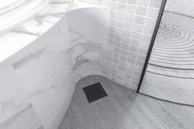 LINSOL EZYFLOW HEELGUARD GRATE MATTE BLACK 110MM