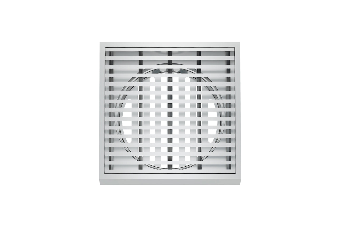 LINSOL EZYFLOW HEELGUARD GRATE BRUSHED STAINLESS 110MM