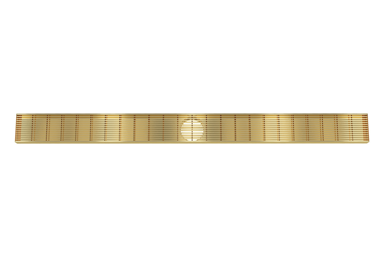 LINSOL EZYFLOW 900 LINEAR HEELGUARD CHANNEL GRATE BRUSHED BRASS