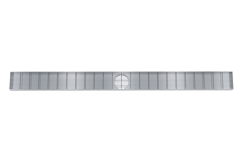 LINSOL EZYFLOW HEELGUARD CHANNEL GRATE BRUSHED STAINLESS 1200MM