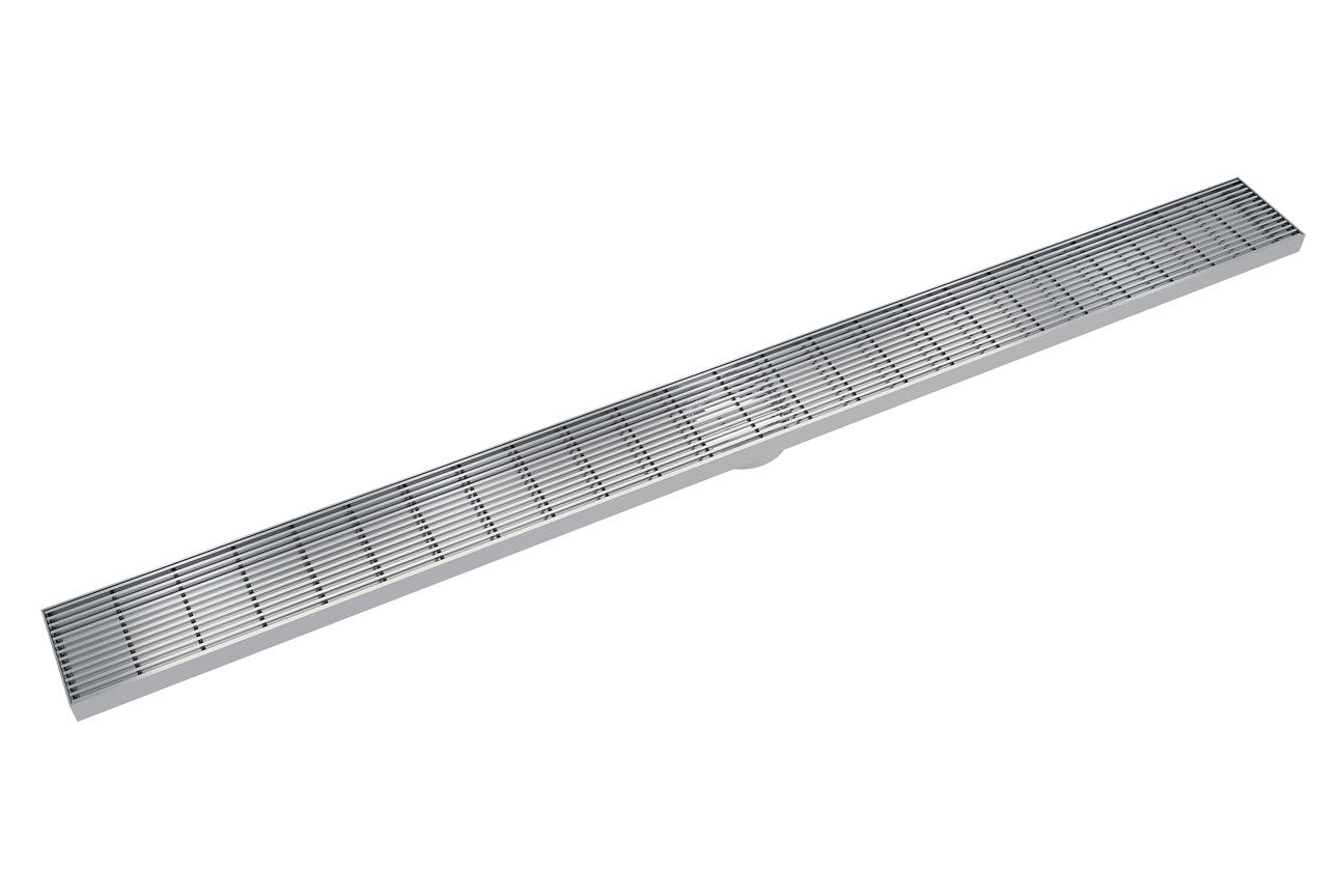 LINSOL EZYFLOW HEELGUARD CHANNEL GRATE BRUSHED STAINLESS 1200MM