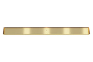 LINSOL EZYFLOW TILE INSERT CHANNEL GRATE BRUSHED BRASS 1200MM