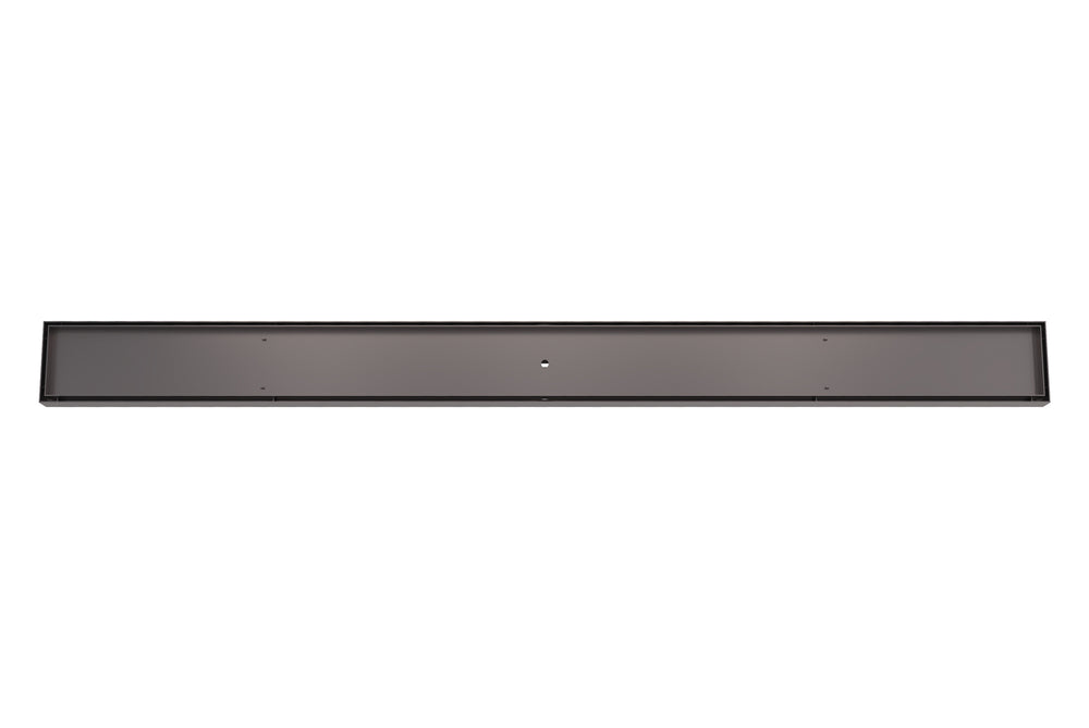 LINSOL EZYFLOW TILE INSERT CHANNEL GRATE GUN METAL 1200MM