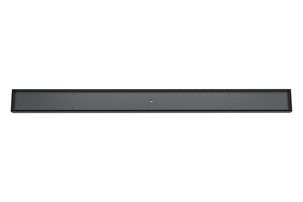 LINSOL EZYFLOW TILE INSERT CHANNEL GRATE MATTE BLACK 1200MM