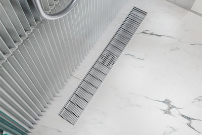 LINSOL EZYFLOW HEELGUARD CHANNEL BRUSHED STAINLESS 800MM