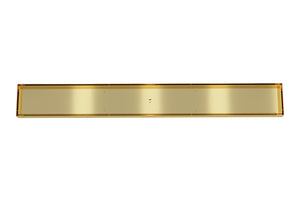 LINSOL EZYFLOW TILE  INSERT CHANNEL GRATE BRUSHED BRASS 800MM