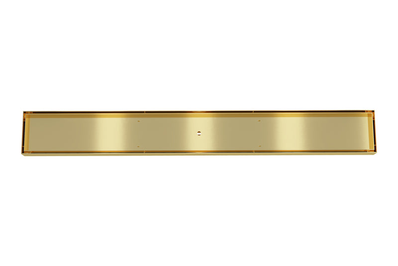 LINSOL EZYFLOW TILE  INSERT CHANNEL GRATE BRUSHED BRASS 800MM