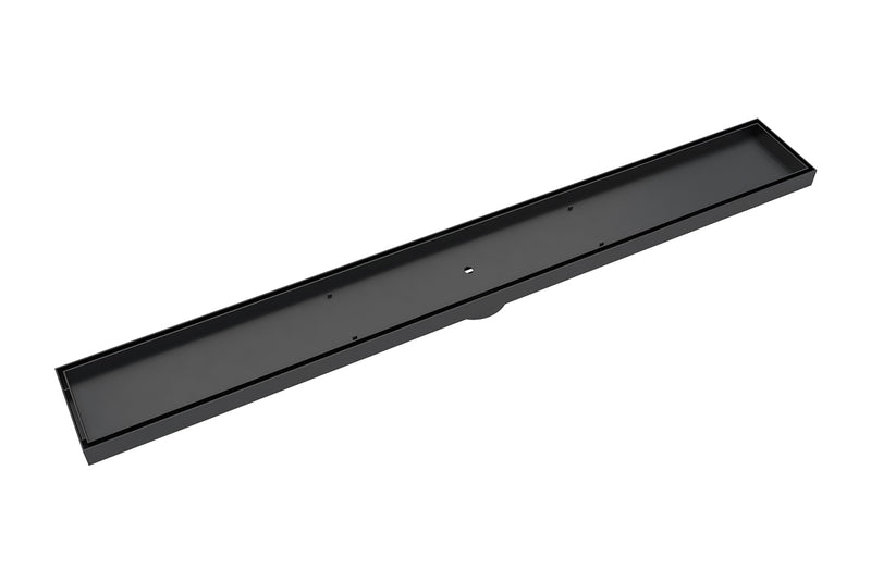 LINSOL EZYFLOW TILE  INSERT CHANNEL GRATE MATTE BLACK 800MM