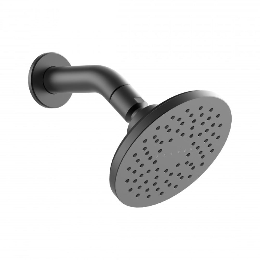 FELTON TATE AERLUX SHOWER ROSE MATTE BLACK 120MM