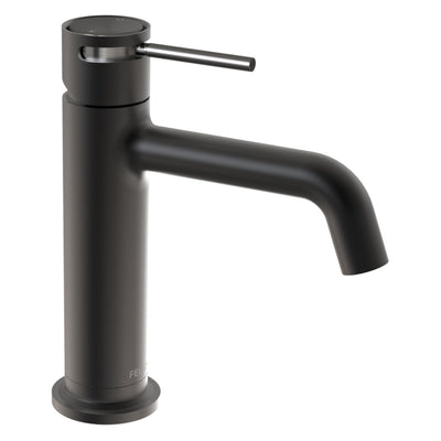 FELTON TATE BASIN MIXER 177MM BLACK AND GUN METAL