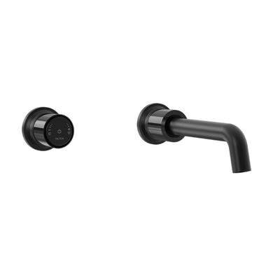 FELTON TATE DIGITAL WALL MOUNTED MIXER 180MM BLACK AND GLOSS BLACK
