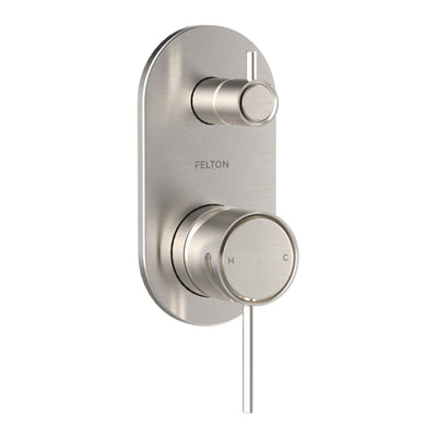 FELTON TATE DIVERTER MIXER 139MM BRUSHED NICKEL
