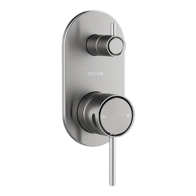 FELTON TATE DIVERTER MIXER 139MM GUN METAL