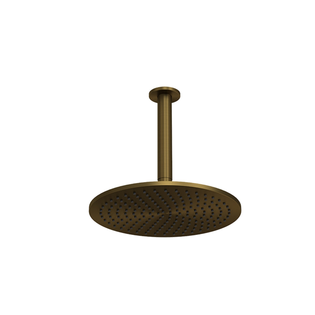 FELTON TATE RAIN HEAD CEILING MOUNTED BRUSHED BRONZE 250MM