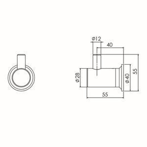 FELTON TATE ROBE HOOK BRUSHED NICKEL