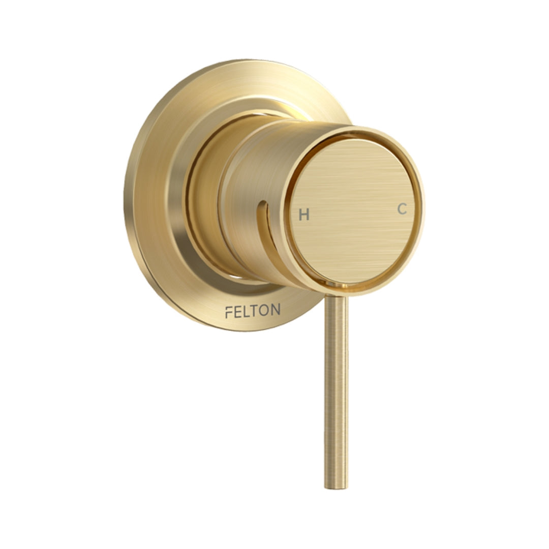 FELTON TATE SHOWER MIXER BRUSHED GOLD