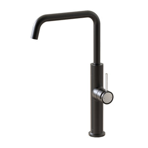 FELTON TATE SINK MIXER 372MM BLACK AND BRUSHED NICKEL