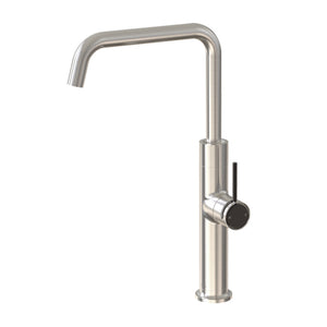 FELTON TATE SINK MIXER 372MM BRUSHED NICKEL AND BLACK