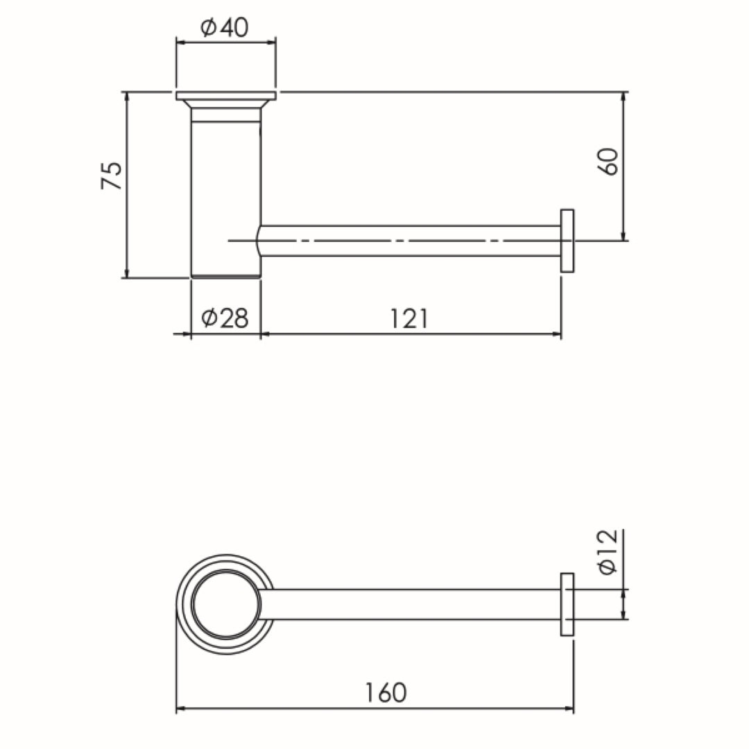 FELTON TATE TOILET ROLL HOLDER CHROME