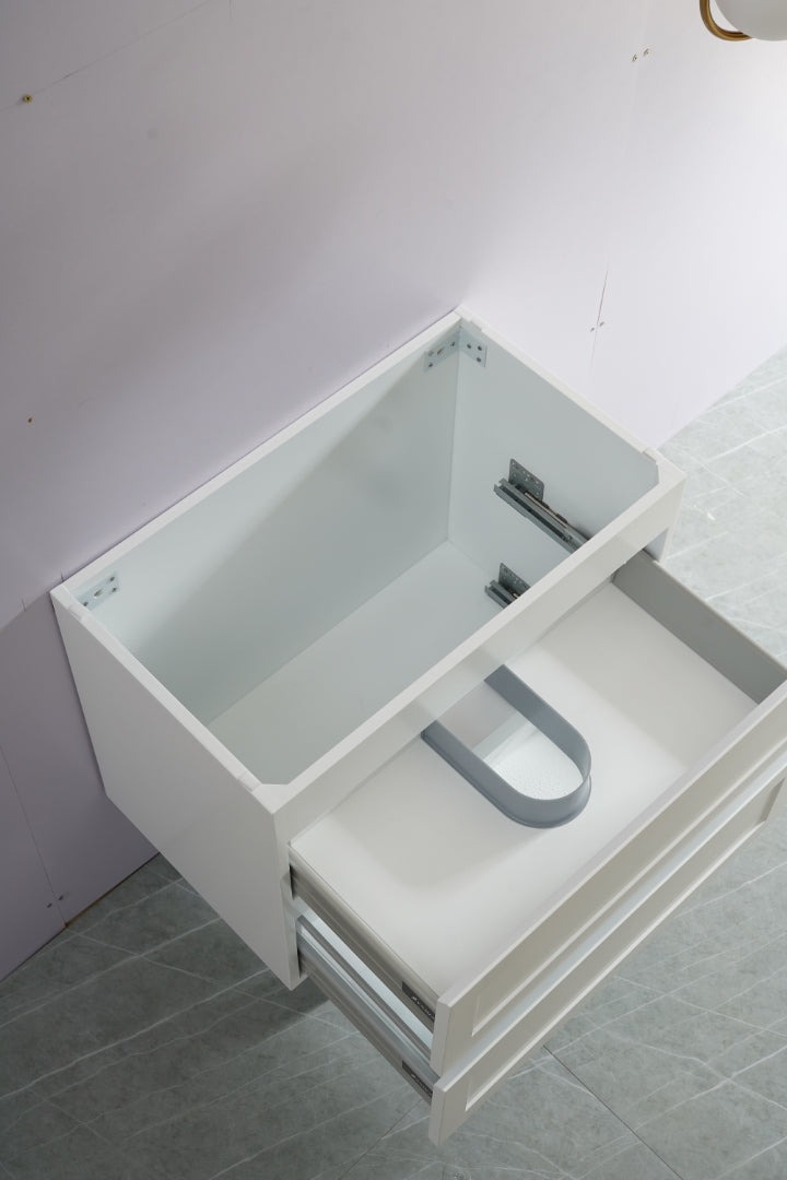 CETO FREMANTLE MATTE WHITE 750MM SINGLE BOWL WALL HUNG VANITY