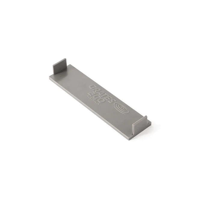 GRATES2GO UPVC MODULAR BASE CHANNEL END CAP GREY 13MM