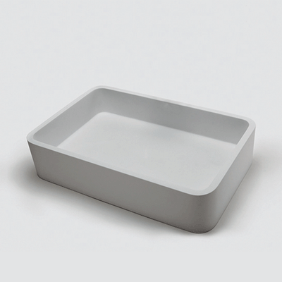 GALLARIA CINA RECTANGULAR ABOVE COUNTER STONE BASIN WHITE 595MM