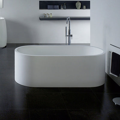 GALLARIA TERAMO FREESTANDING STONE BATHTUB WHITE 1800MM