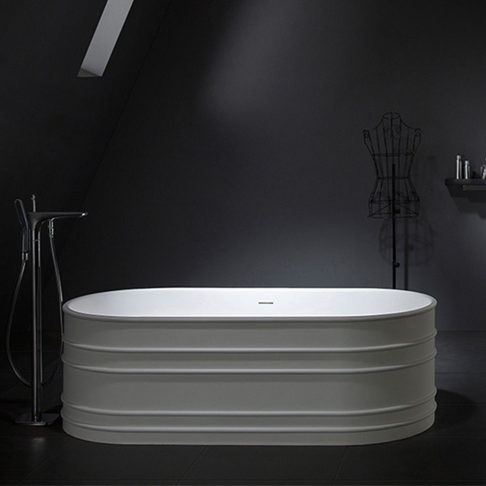 GALLARIA ADUA FREESTANDING STONE BATHTUB WHITE 1700MM