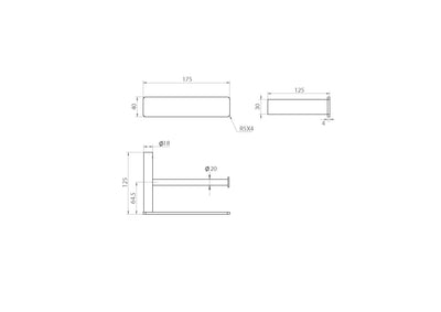 LINKWARE GABE TOILET ROLL HOLDER BRUSHED NICKEL