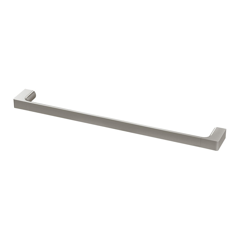PHOENIX GLOSS SINGLE NON-HEATED TOWEL RAIL BRUSHED NICKEL 600MM