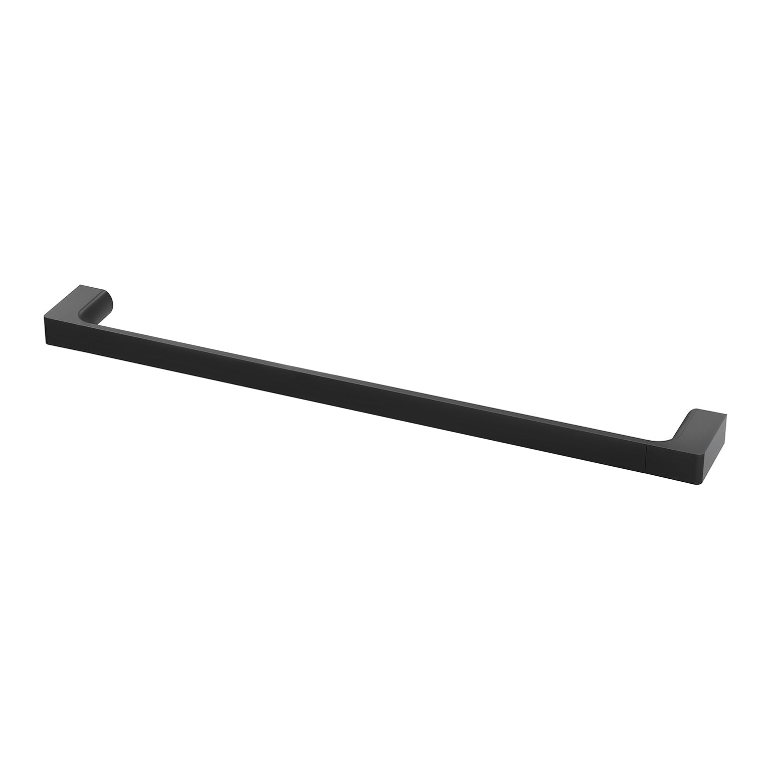 PHOENIX GLOSS SINGLE NON-HEATED TOWEL RAIL MATTE BLACK 600MM