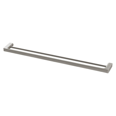 PHOENIX GLOSS DOUBLE NON-HEATED TOWEL RAIL BRUSHED NICKEL 800MM