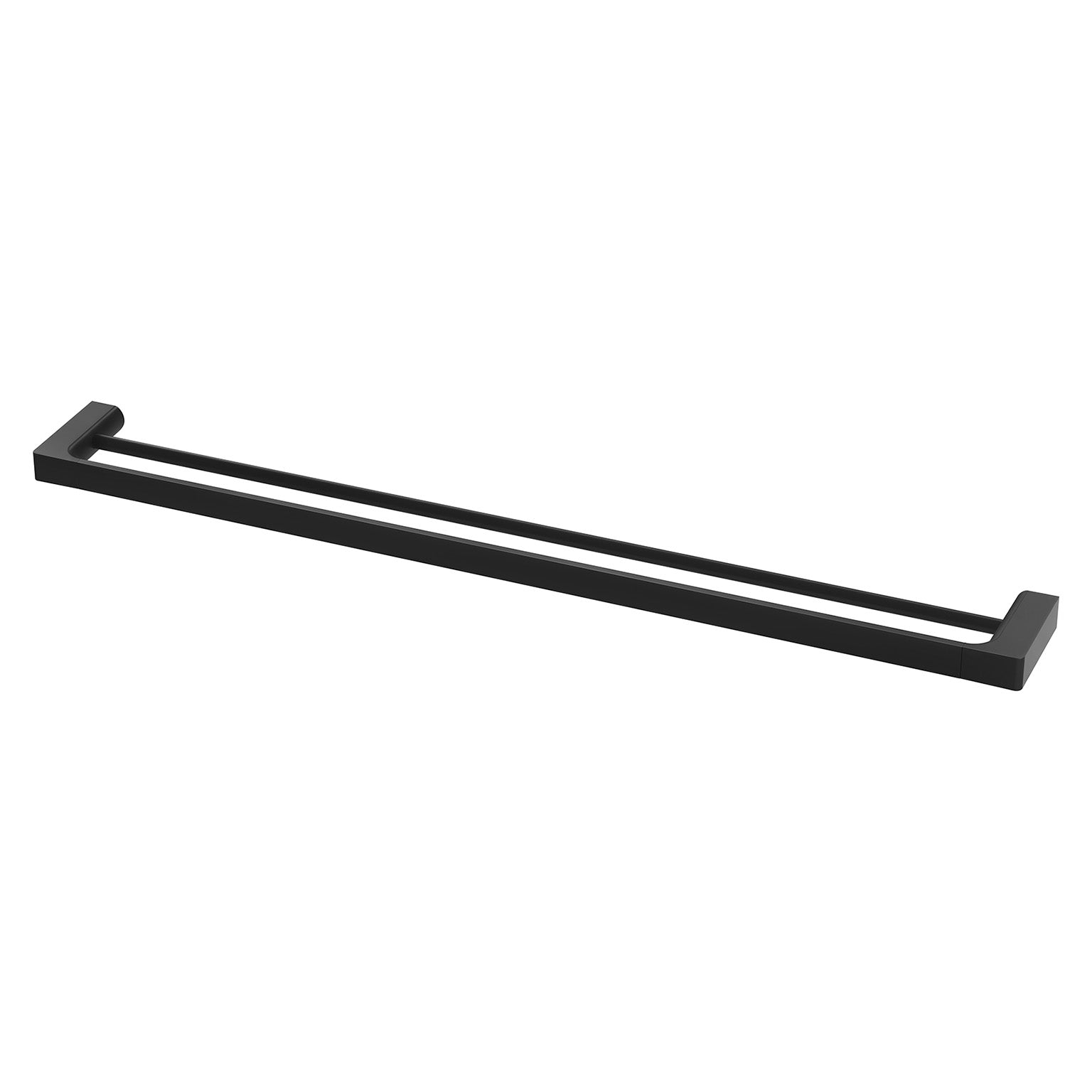 PHOENIX GLOSS DOUBLE NON-HEATED TOWEL RAIL MATTE BLACK 800MM