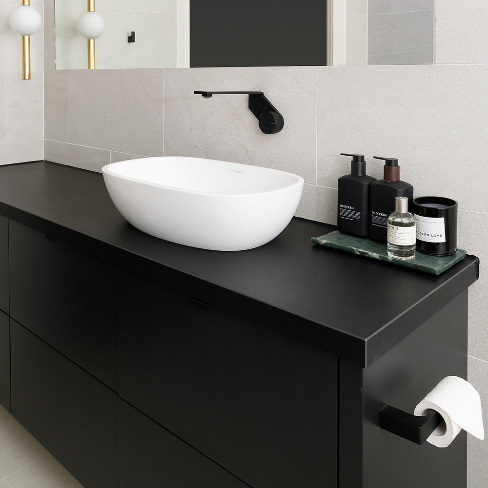 PHOENIX GLOSS TOILET ROLL HOLDER 176MM MATTE BLACK