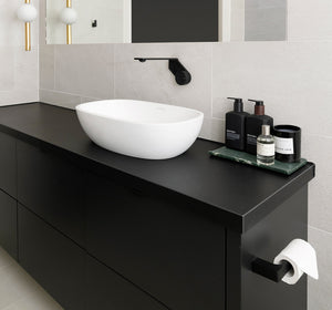 PHOENIX GLOSS TOILET ROLL HOLDER 176MM MATTE BLACK