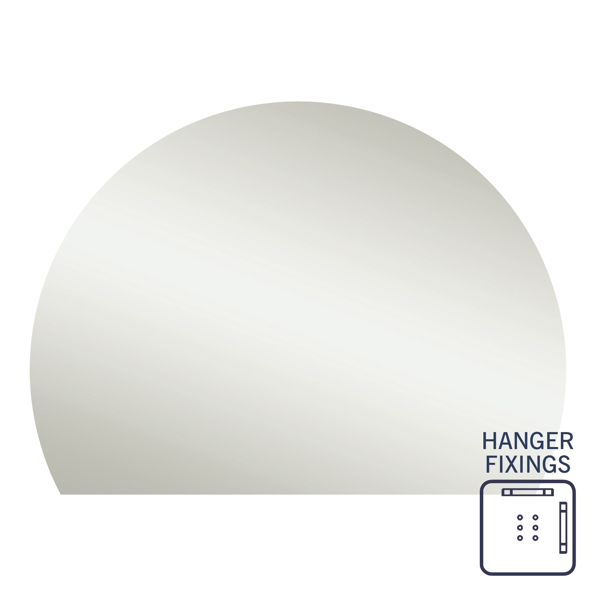 THERMOGROUP ABLAZE STANDARD D-SHAPE POLISHED EDGE HUNG MIRROR 1500X1100MM