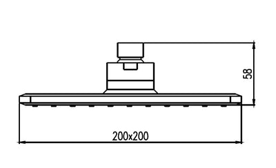 HELLYCAR SHOWER HEAD 200MM CHROME