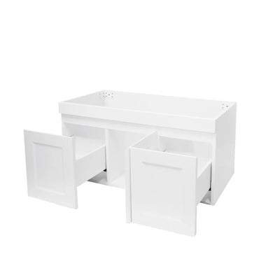 OTTI HAMPTON MARK II MATTE WHITE 900MM SINGLE BOWL WALL HUNG VANITY