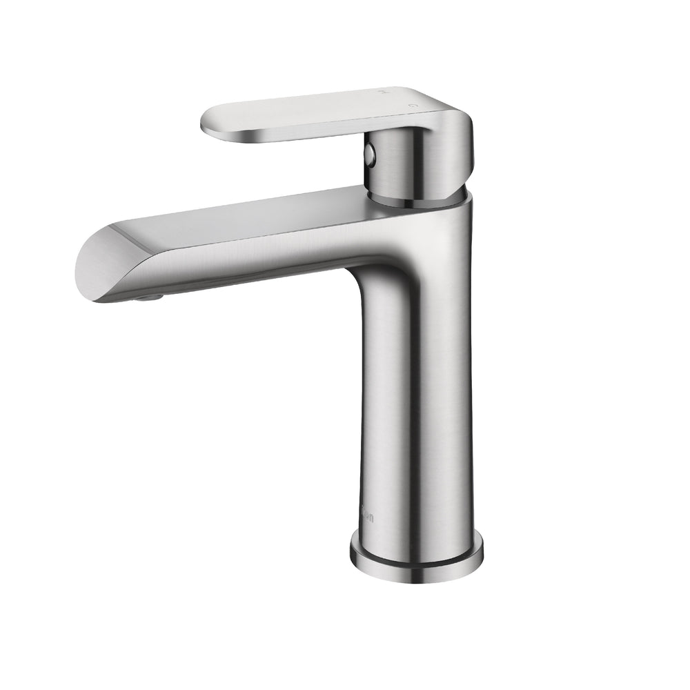 IKON KARA LEAD FREE BASIN MIXER 154MM BRUSHED NICKEL