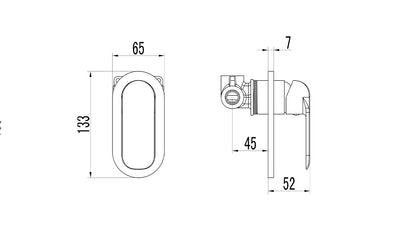 IKON KARA WALL MIXER 133MM BRUSHED GOLD