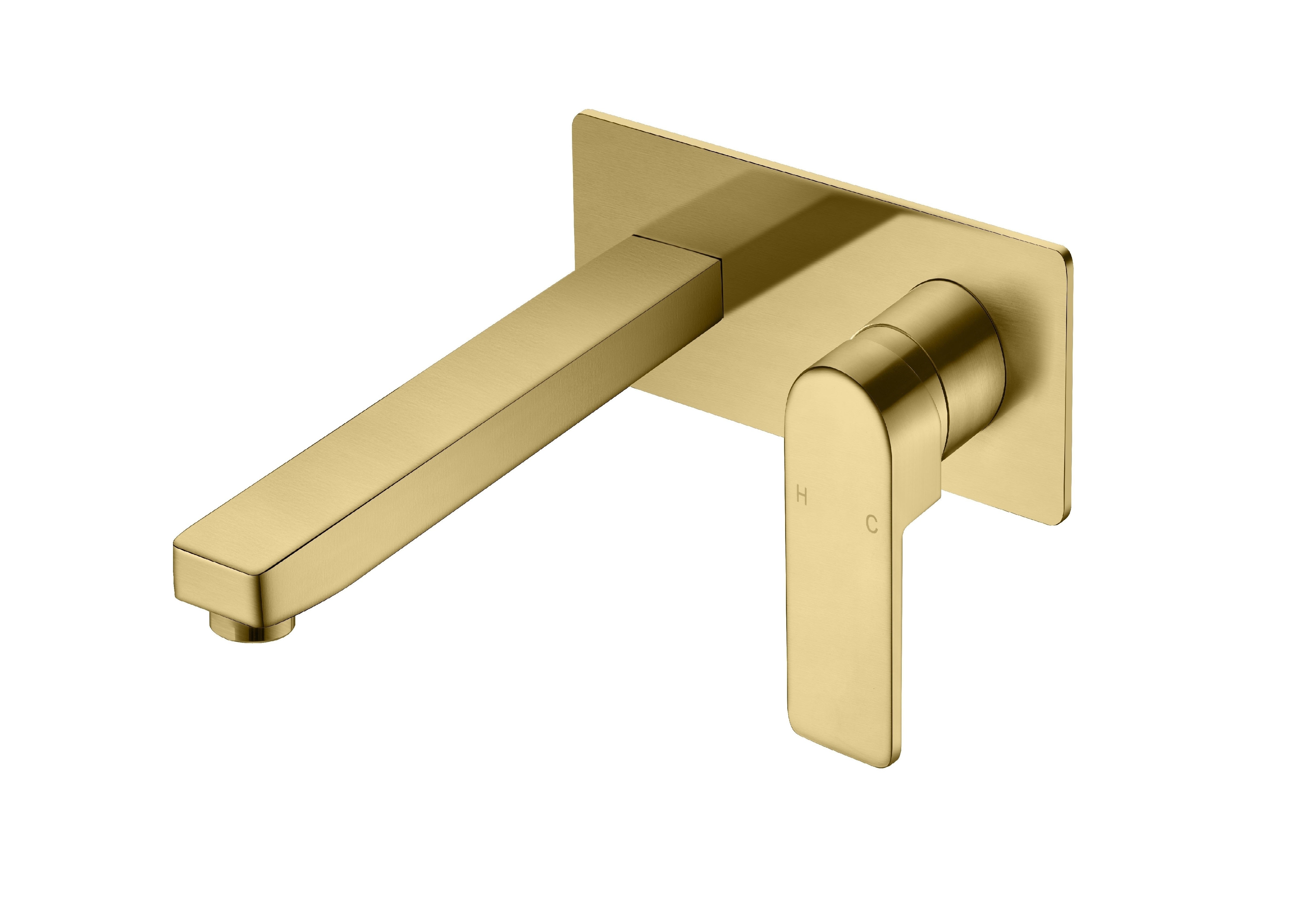 IKON FLORES WALL BASIN MIXER BRUSHED GOLD