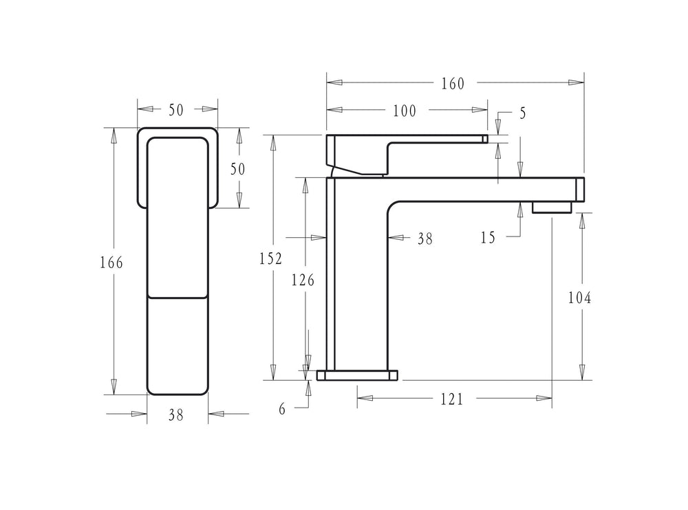 IKON CERAM BASIN MIXER CHROME