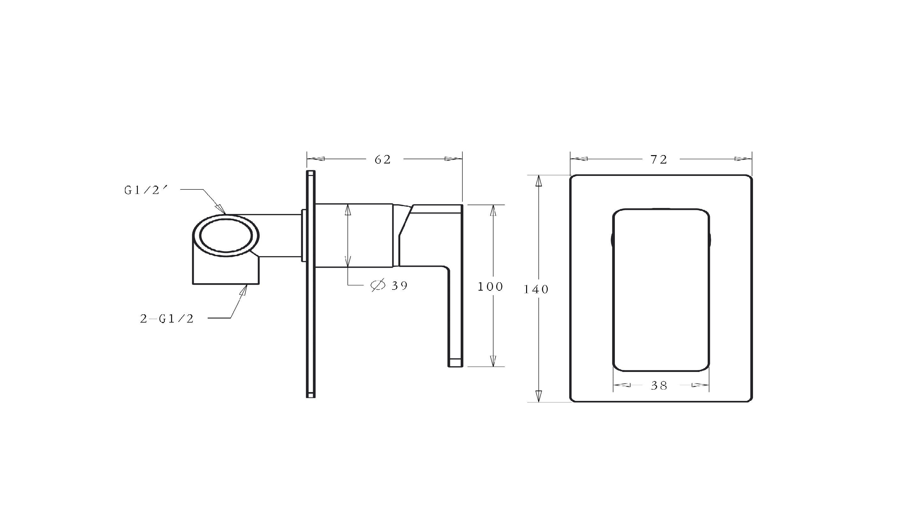 IKON CERAM WALL MIXER 140MM BRUSHED NICKEL