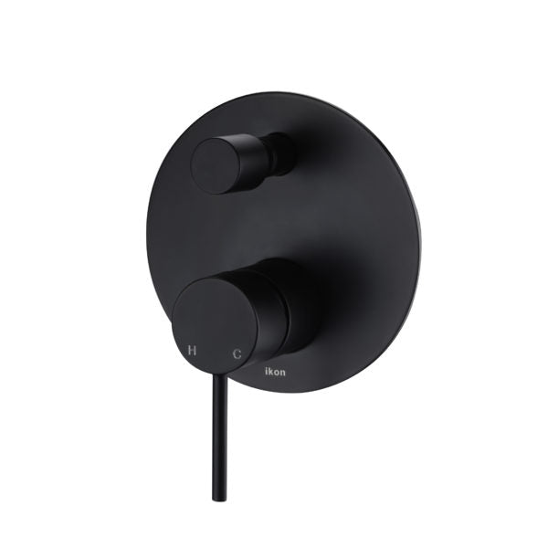 IKON HALI WALL MIXER WITH DIVERTER 130MM MATTE BLACK