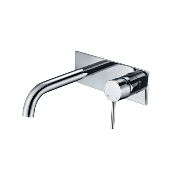 IKON HALI WALL BASIN MIXER WITH CURVE SPOUT CHROME