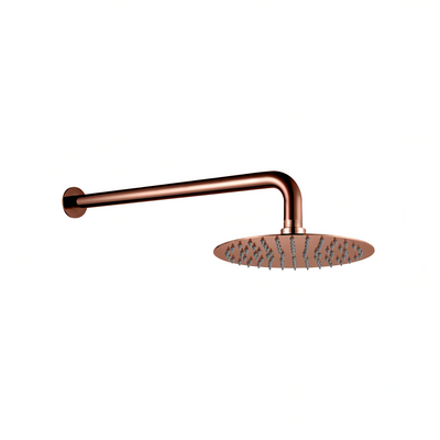 HELLYCAR CHRIS WALL SHOWER ARM AND SHOWER HEAD 200MM ROSE GOLD