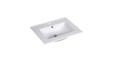 INFINITY CERAMIC BASIN & TOP RECTANGULAR WHITE 610MM