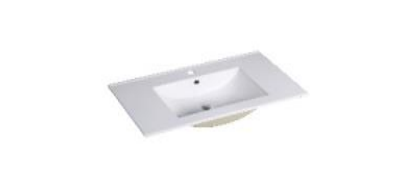 INFINITY CERAMIC BASIN & TOP RECTANGULAR WHITE 760MM