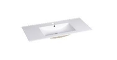 INFINITY CERAMIC BASIN & TOP RECTANGULAR WHITE 910MM