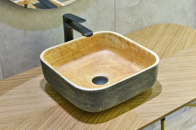 INFINITY ART BASIN PORCELAIN SQUARE 380MM